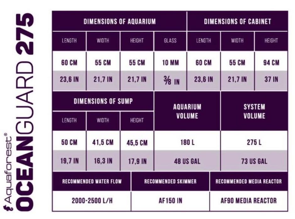 Морски аквариум AF OceanGuard 275, цена 1000€