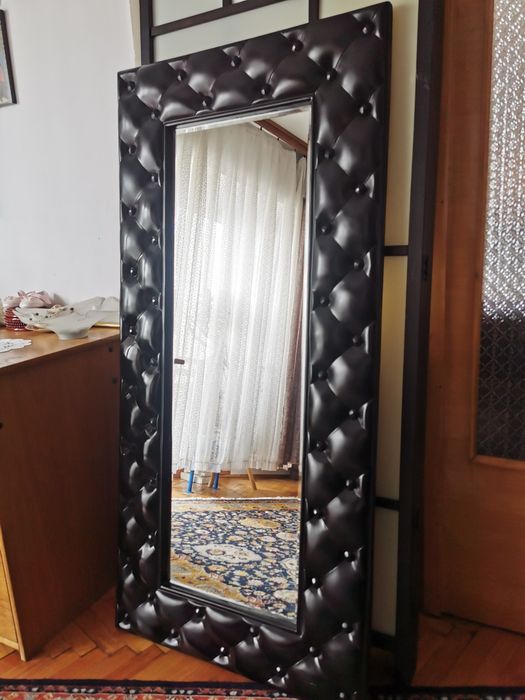 Oglinda, cadru lemn negru, 69 x 140 cm