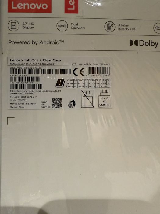 НОВ Lenovo Tab One 8.7” 64GB LTE Luna Grey