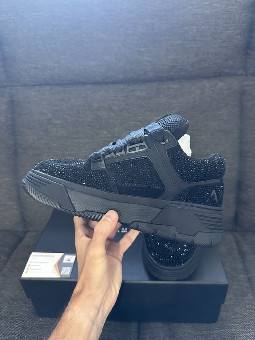 AMIRI MA1 Black Crystal Embellished
