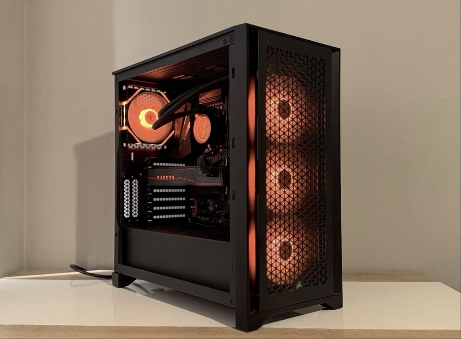 Геймьрски компютьр Ryzen 5 5600х, RX5700XT, 32GB, водно охлаждане