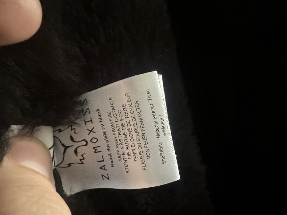 Cojoc  piele întoarsă blană naturală ovine L/XL