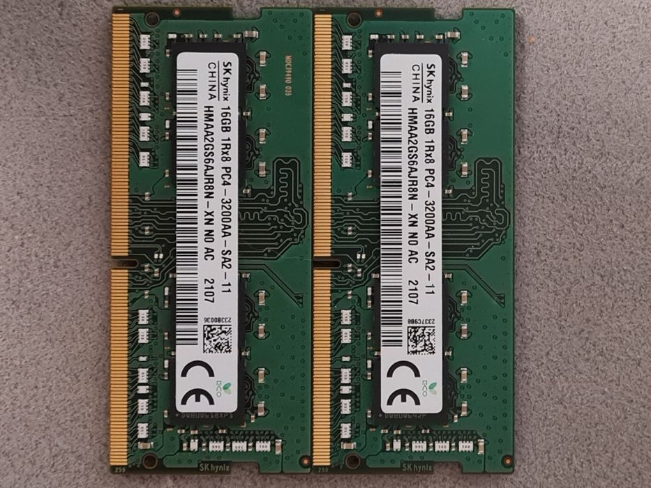 Memorie RAM laptop SODIMM Samsung Hynix 32GB 16GB DDR4 3200 MHz
