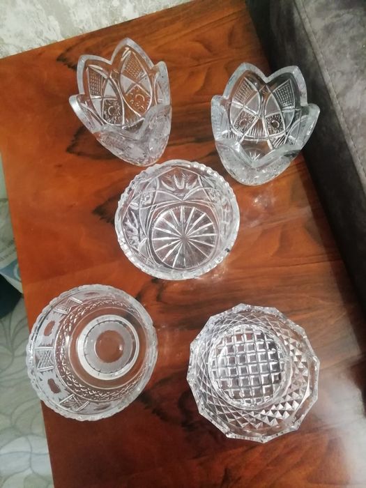 Продам хрустальные лодочки, конфетницы