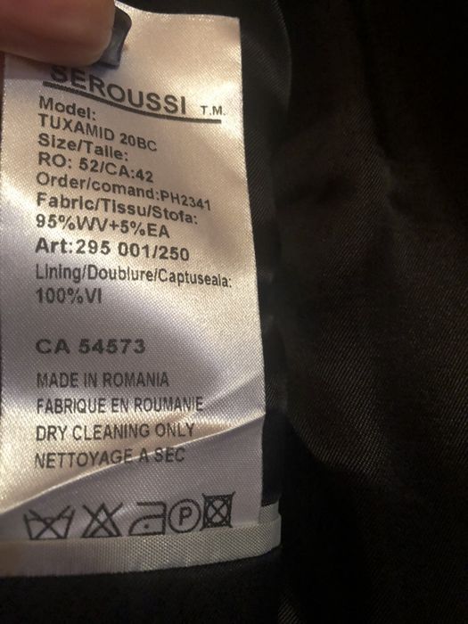 Costum Serrousi barbati + bonus camasa Seroussi marime 42