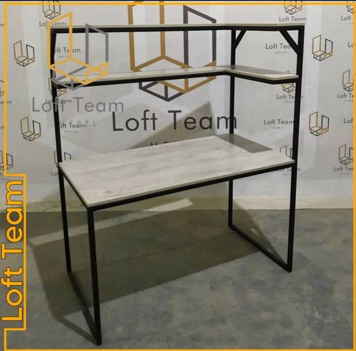 Продается новый Лофт стол со стеллажом