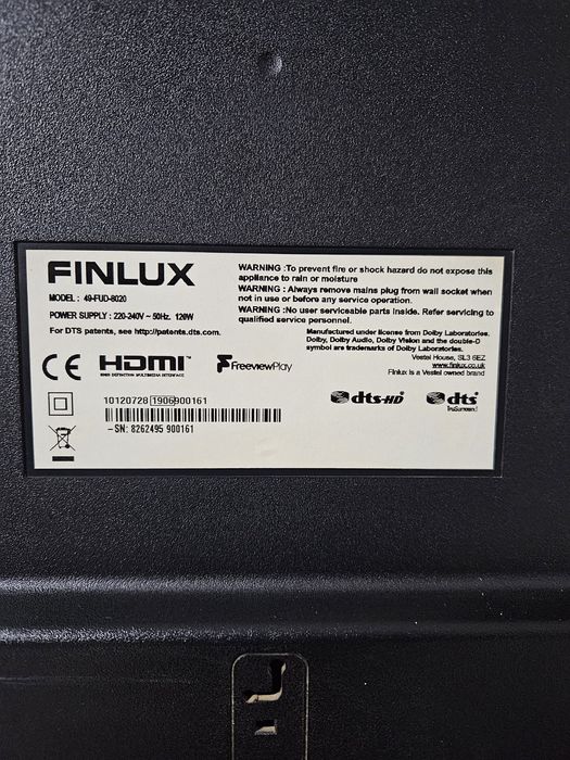 TV 4K UHD Smart Finlux-Netflix,YouTube,Wifi-Impecabil