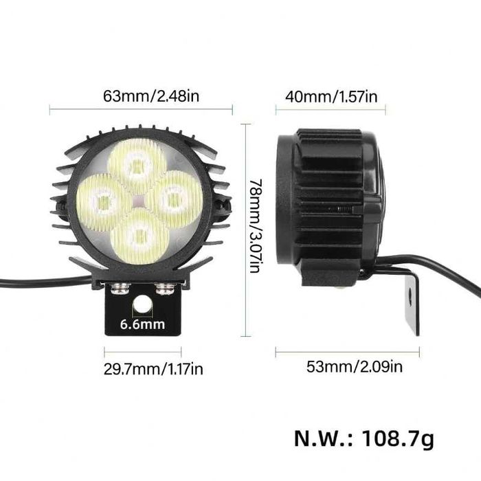 Far LED cu sonerie/claxon pentru trotineta electrica KuKirin G2 Pro 2024 / G2 Max
