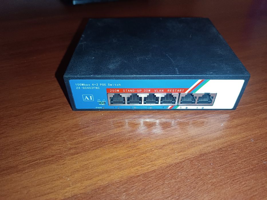 AI PoE коммутатор (модель ZX-G0402FNC).