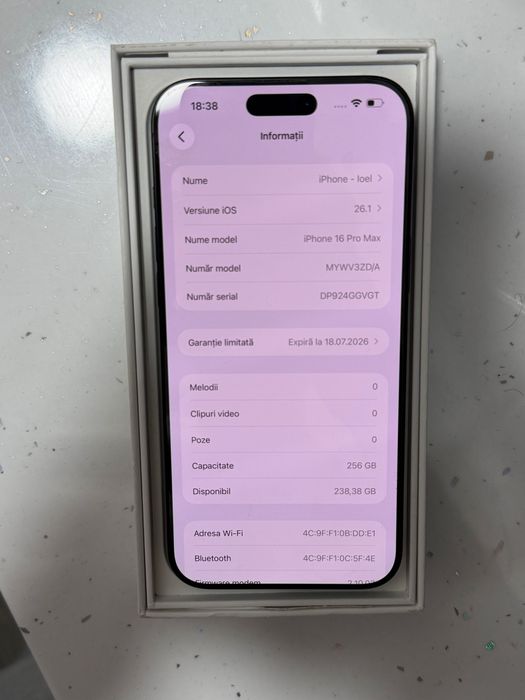 De vânzare iPhone 16 pro Max