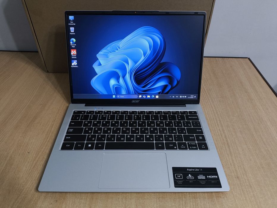 Мощный ультрабук Acer Aspire Lite 14 (i3 N300/8GB DDR5/SSD M2 512GB)