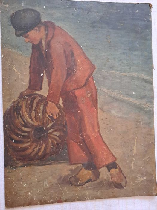 tablou pictura pe pfl 52/40 cm semnat B Stanovici