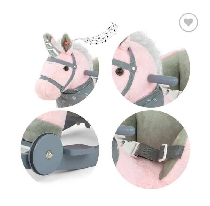 Детска мека люлка Polly, Silly Mally - розово конче