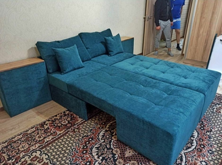 Мягкая мебель Диван трансформер раскладной с отсеков хранения Кровать