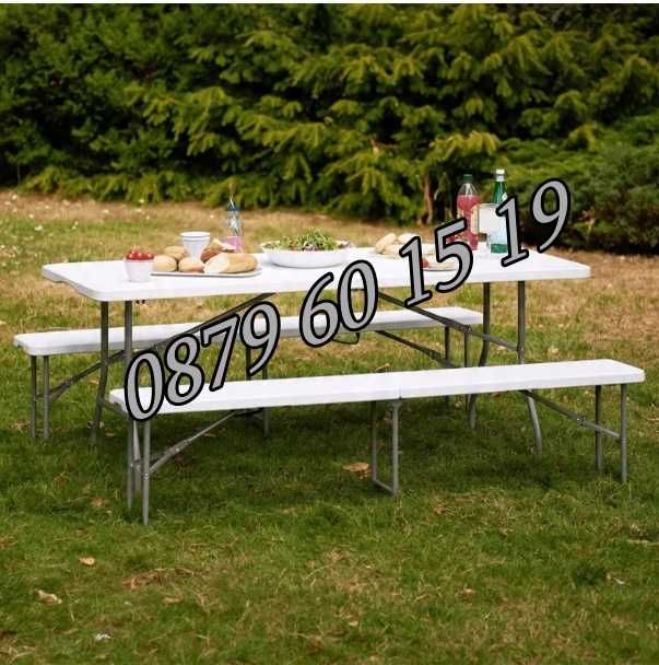 Сгъваема пейка за кетъринг 180 cм за 4 човека