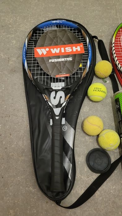 Set 2 rachete tenis de câmp NOI + mingi + husă