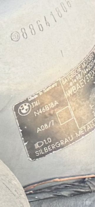 Продавам двигател от бмв Е46 N46B18A валветроник