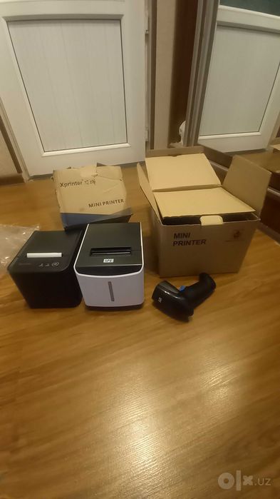 Mini printerlar va  mahsulot shtrix kodini o'qidigan skaner