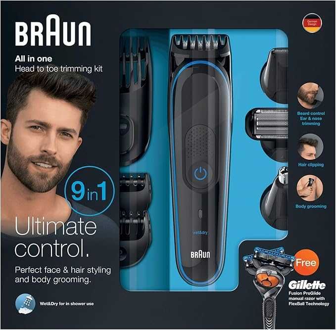 Тример за брада Braun Multigroomer 9-in-1 MGK3080 Безжичен