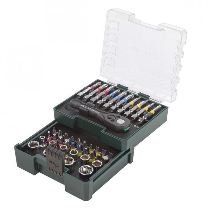 Мини гедоре с вложки и битове 1/4” 41части RockForce