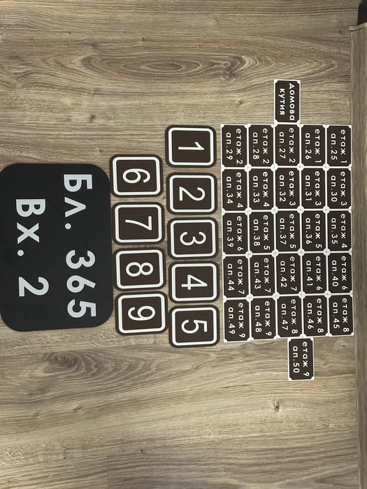 Изработка на табелки.