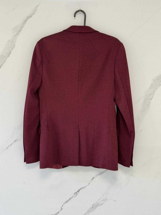 Елегантно мъжко сако в бордо + подарък папионка