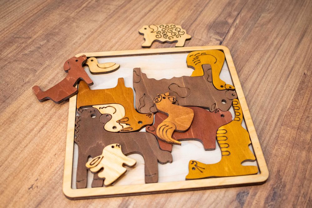 Дървен пъзел Веселата Ферма