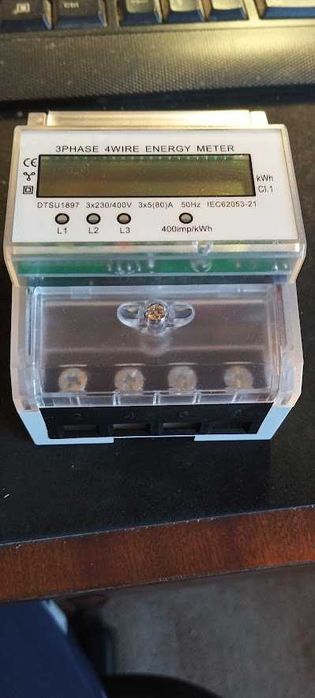 DTS8558 - Електронен трифазен четирипроводен Електромер 5/80А LCD
