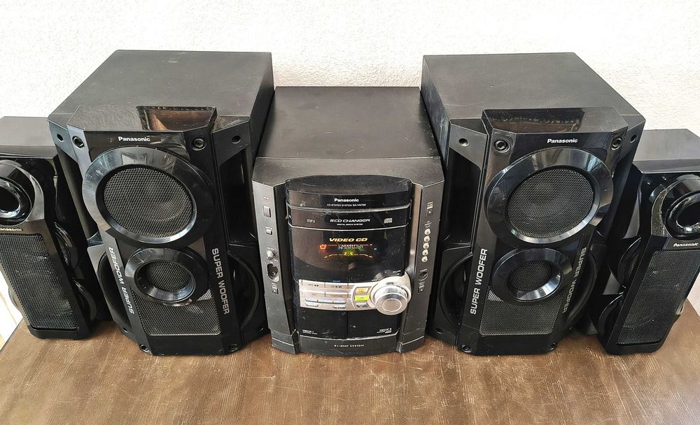 Музыкальный центр Панасоник4 колонки Bluetooth адаптер