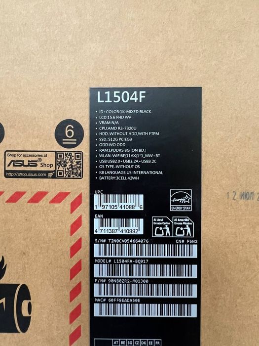 ASUS VivoBook Go 15 SOTILADI !!! MODELI :L1504FA-BQ917