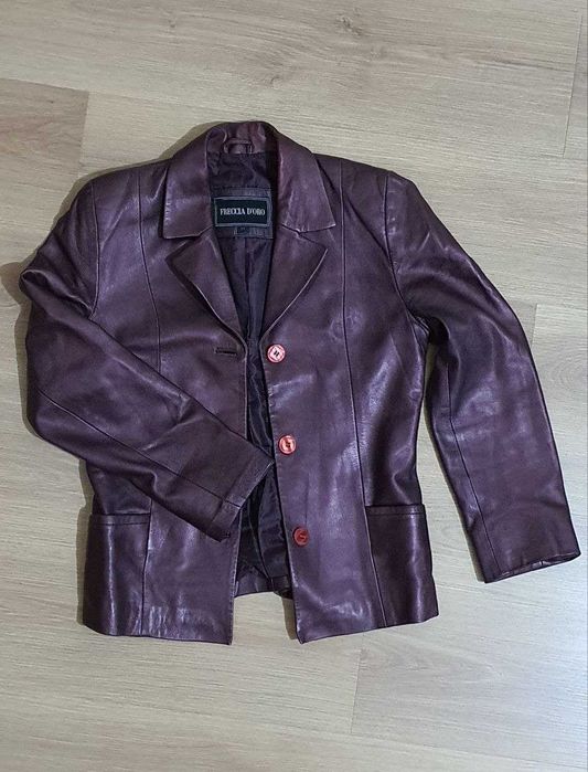 Жакет женский, Б/У, натуральная кожа.