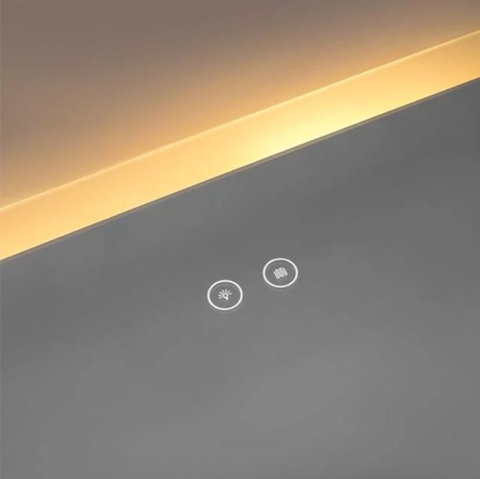 Стенно oгледало за баня, LED светлини, Нагревател, 50x70 cм