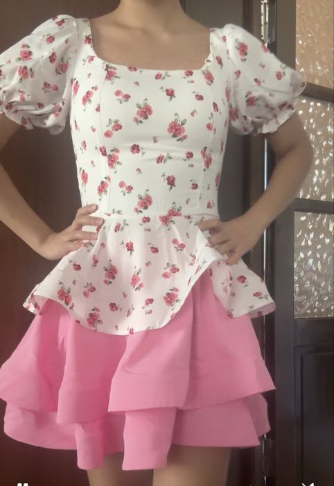 Цветочное платье, размер S