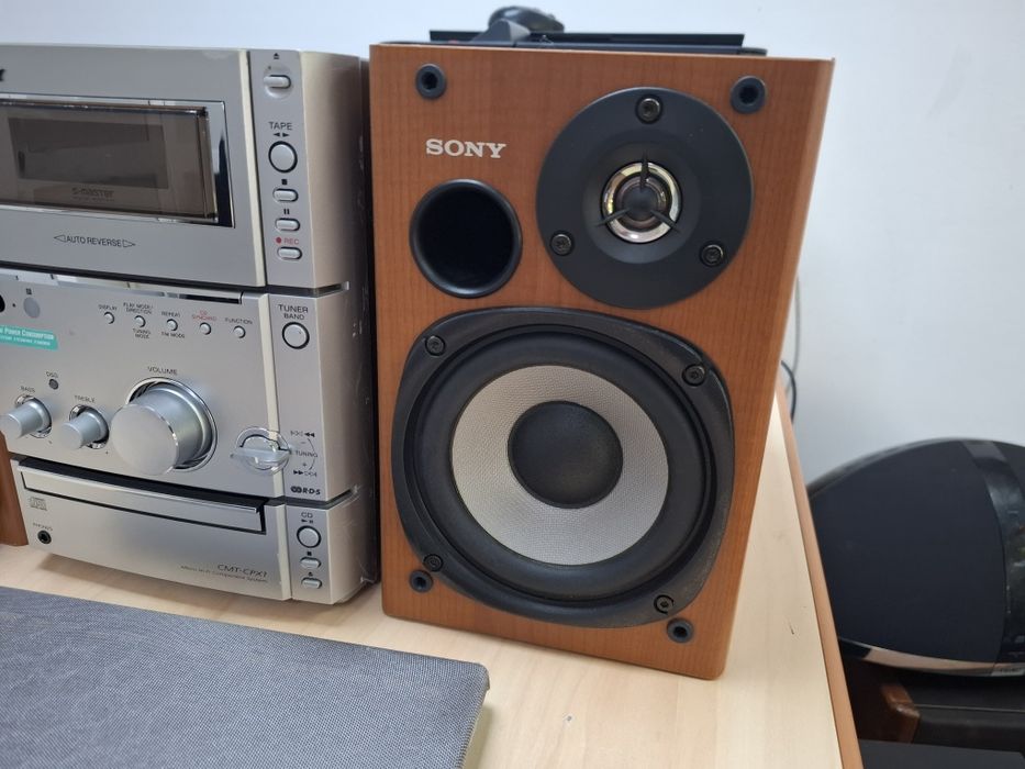 Sistem audio Sony CMT-CPX1 + boxe originale | CD / Casetă / Radio | Sunet foarte bun