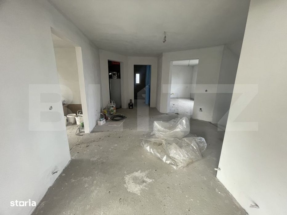 Casa individuala semifinisata, 4 camere, 10 ari teren si garaj
