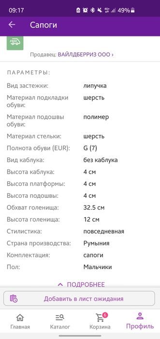 Сапоги на мальчика