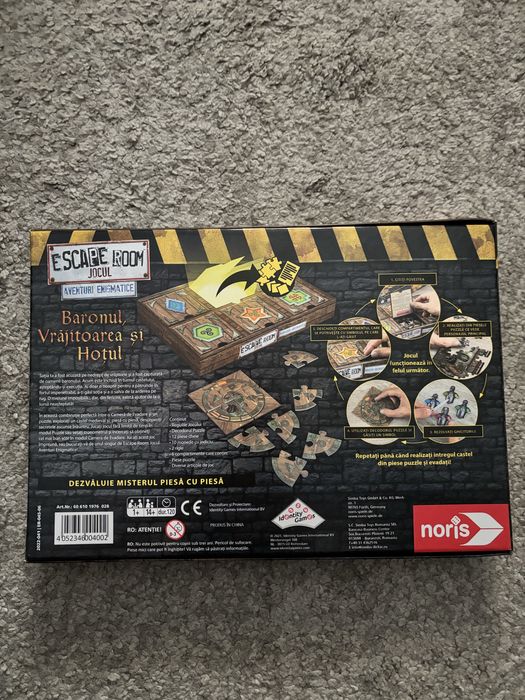 Joc de societate Escape Room 14+ Baronul, Vrajitoarea si Hotul