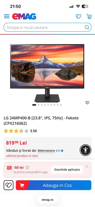 Monitor LG full HD 75hz
