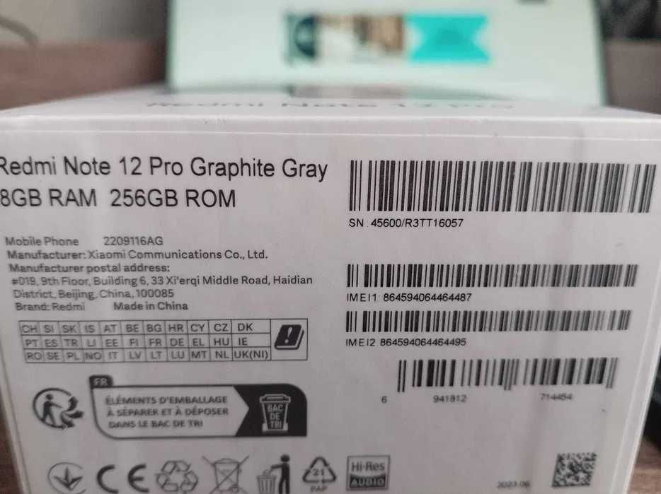 Смартфон Redmi Note 12 Pro 8/256GB Graphite Gray
