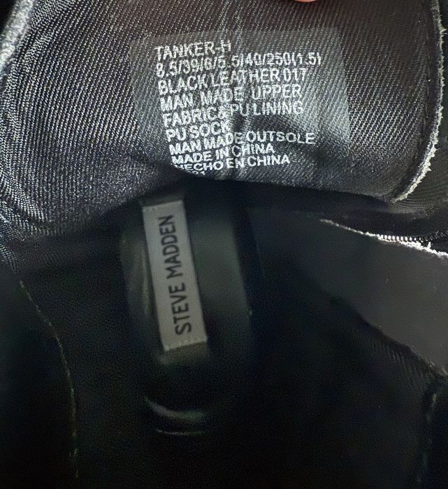 Ghete Steve Madden Tanker-H piele eco, marime 39, stare foarte buna