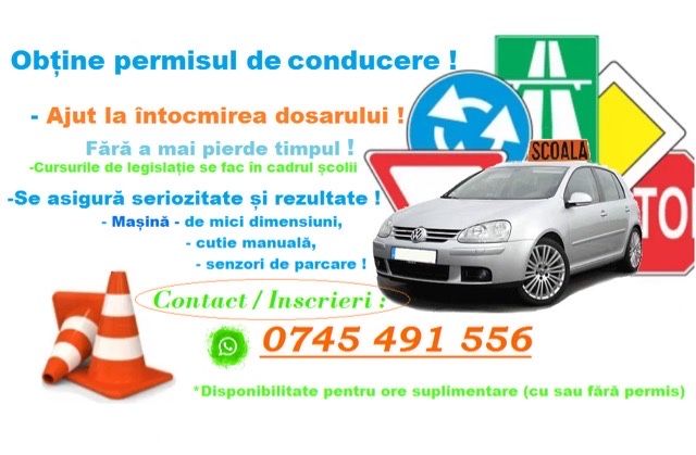 ȘCOALA de șoferi - cat B -
