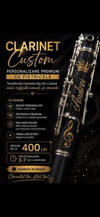 Personalizez microfon si clarinet handmade