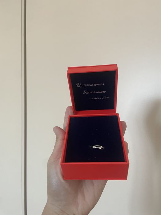 Кольцо белое золото 16 размер