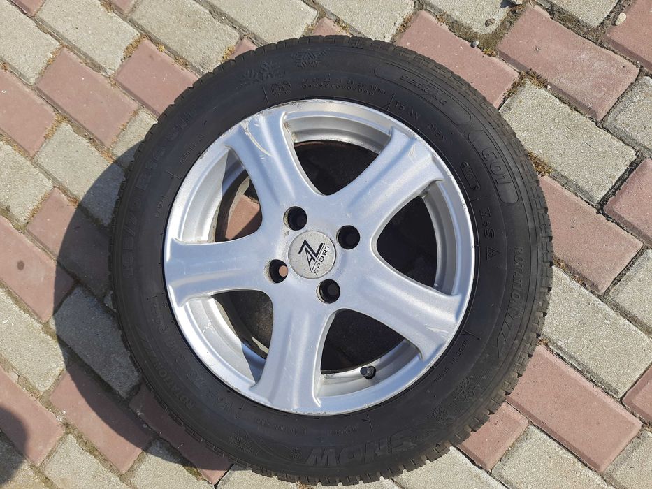 Jante 14' 4×100 +anvelope  sebring 601 iarna165/70