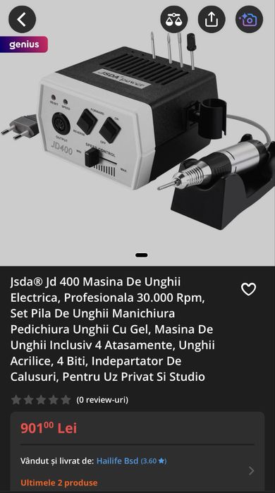 Freza unghii profesionala electrica JD400