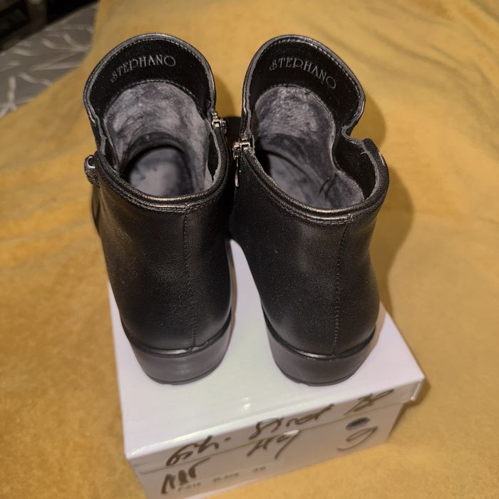 Ghete damă piele naturală cu platformă