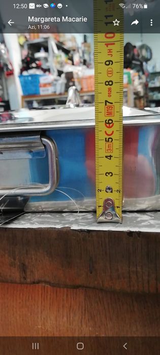 Tava inox cu capac pentru copt 41 x 30x6  Promo/65 lei