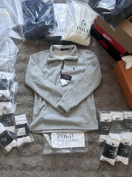 Pulover Polo Ralph Lauren Quarter Zip Gri