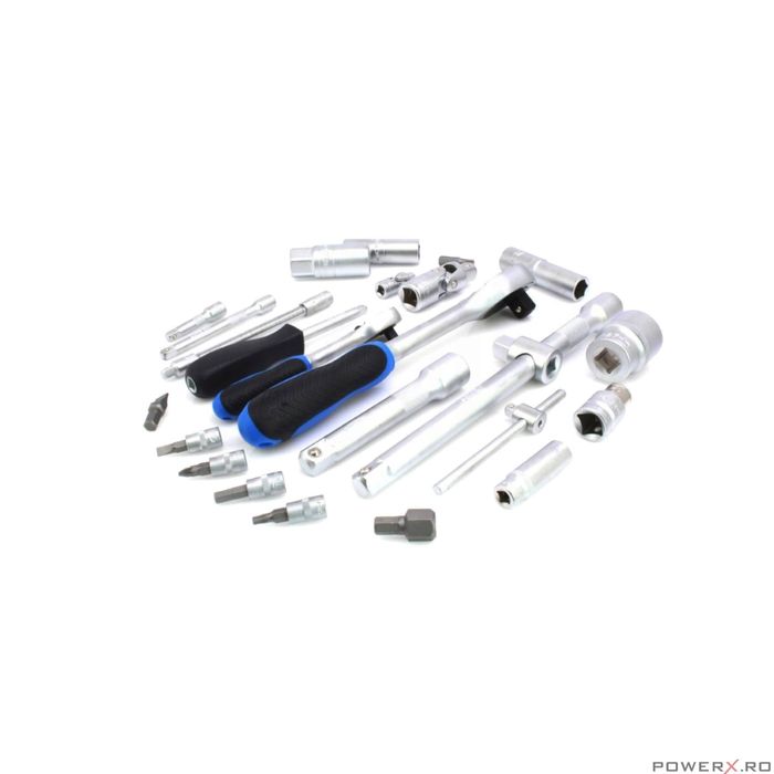 Trusa chei 94 piese, tubulare profesionale, Satra