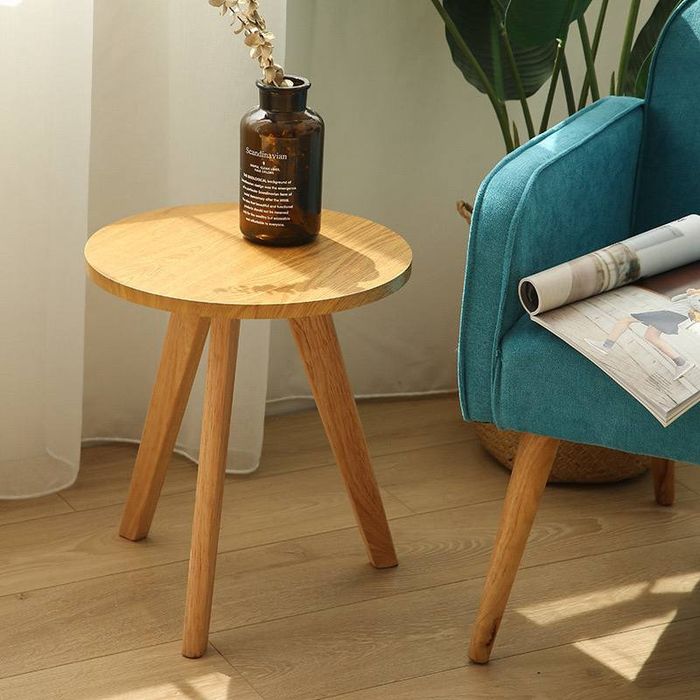 Журнальный столик белый круглый 45×40